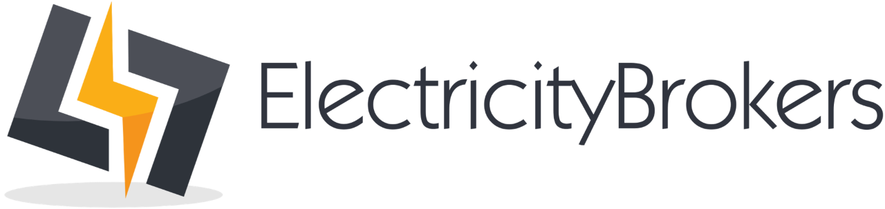 logo electricity brokers wide text with symbol